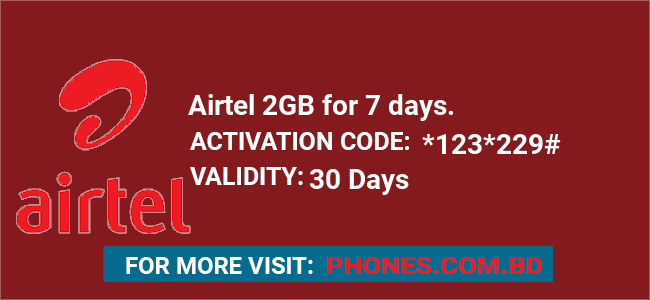 Airtel 2GB for 7 days.