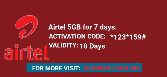 Airtel 5GB for 7 days.