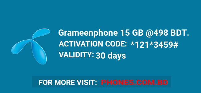Grameenphone 15 GB @498 BDT.
